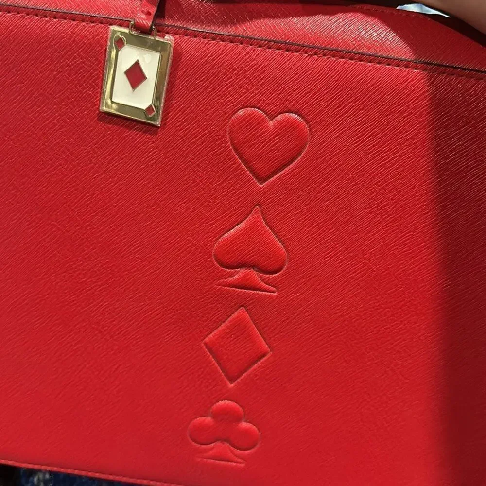 Estee Lauder Red Playing Cards Makeup Weekender Travel Toiletries Bag size Large